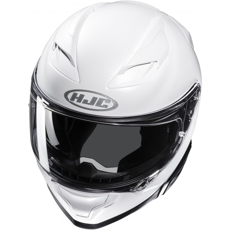 HJC F71 Solid Pearl White Integral motorcykelhjelm