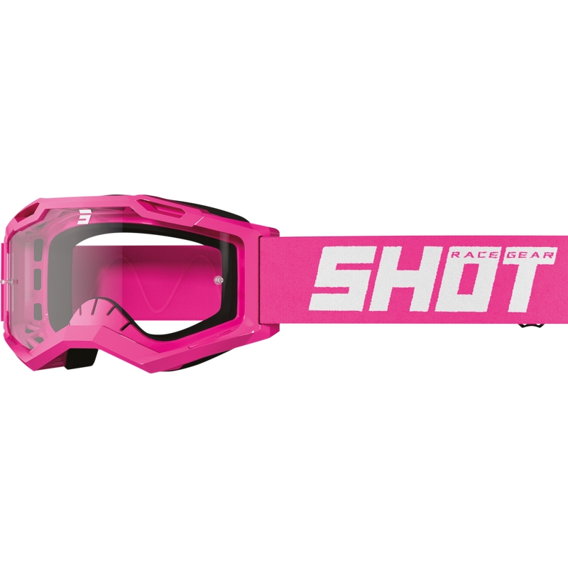 Motocrossbriller til børn Shot Rocket Kid 2.0 pink (klar plexi)