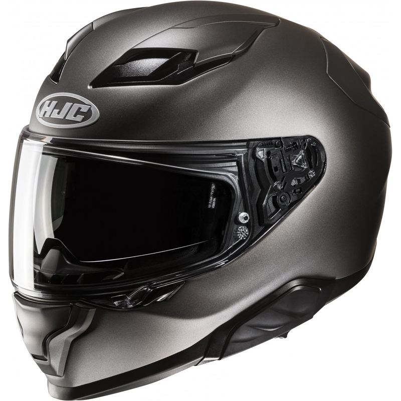 HJC F71 Solid titaniumgrå integreret motorcykelhjelm