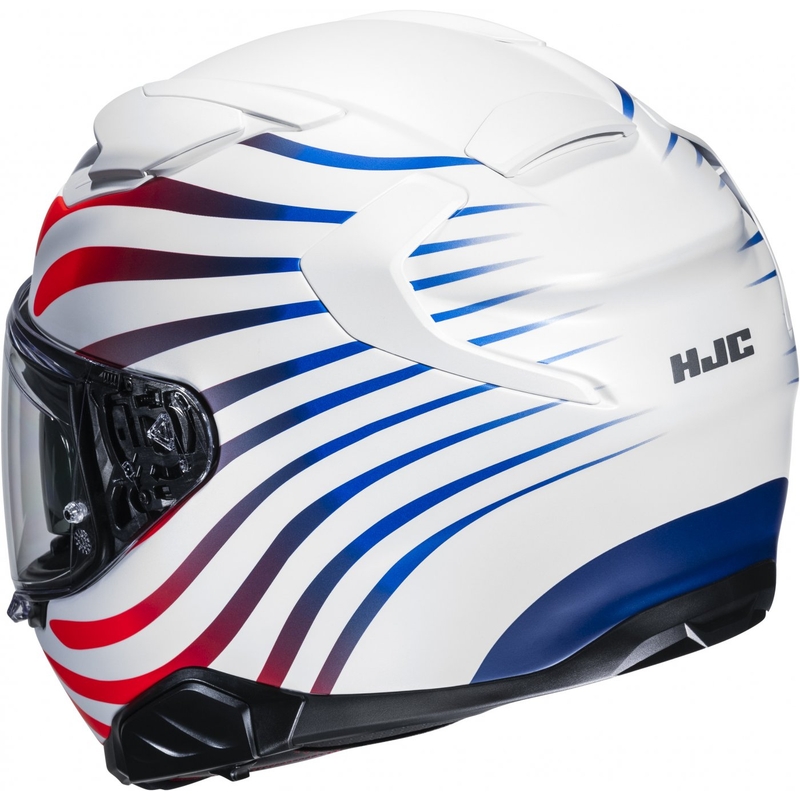 Integreret motorcykelhjelm HJC F71 Zen MC21SF hvid og regnbuefarvet