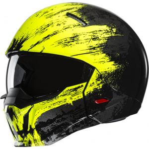 Åben hjelm med maske HJC i20 Furia MC3H sort-fluogul