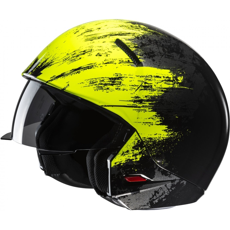 Åben hjelm med maske HJC i20 Furia MC3H sort-fluogul