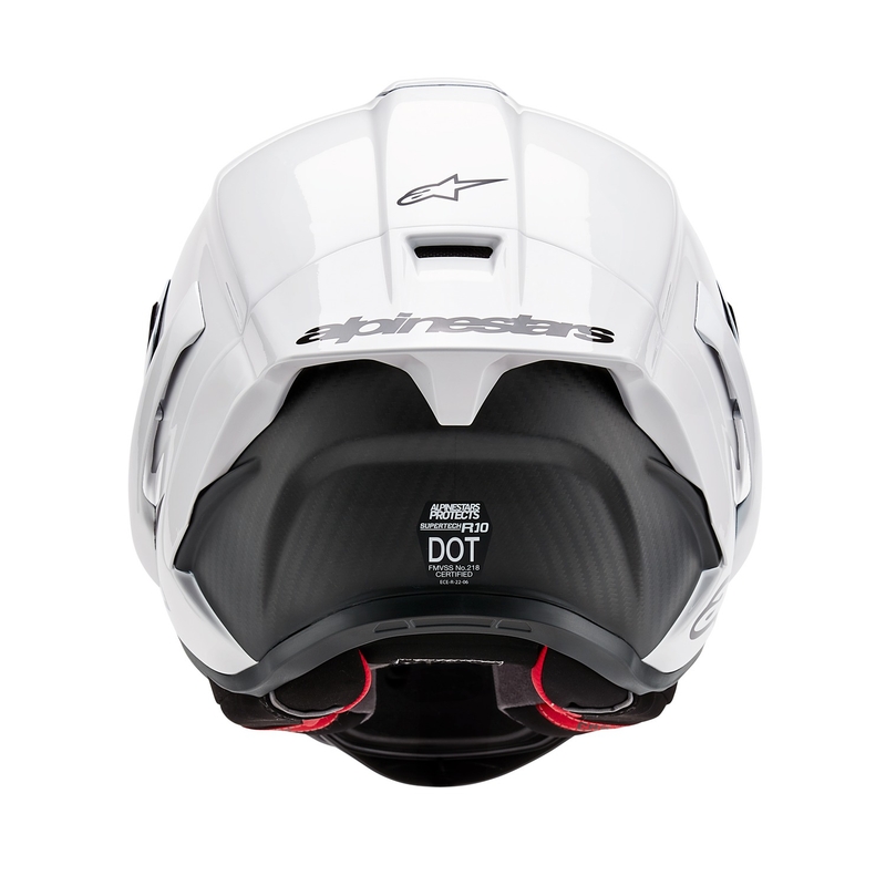 Alpinestars Supertech R-10 Solid carbon white matt integral motorcykelhjelm