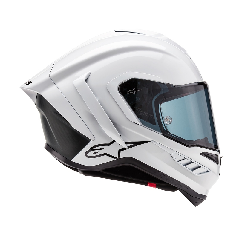 Alpinestars Supertech R-10 Solid carbon white matt integral motorcykelhjelm