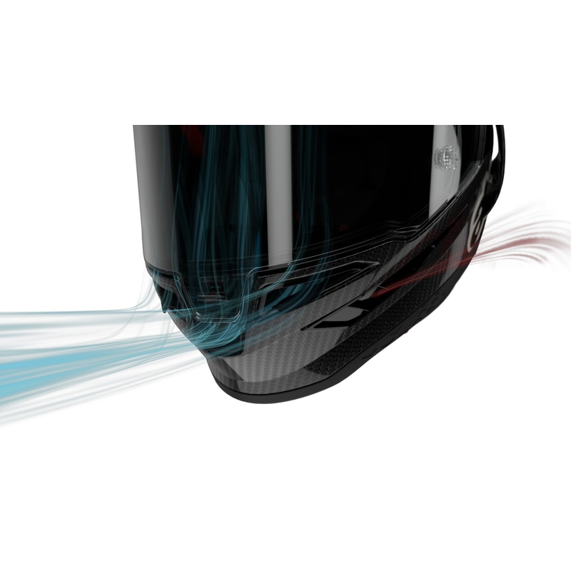 Alpinestars Supertech R-10 Team carbon rød og hvid integreret motorcykelhjelm
