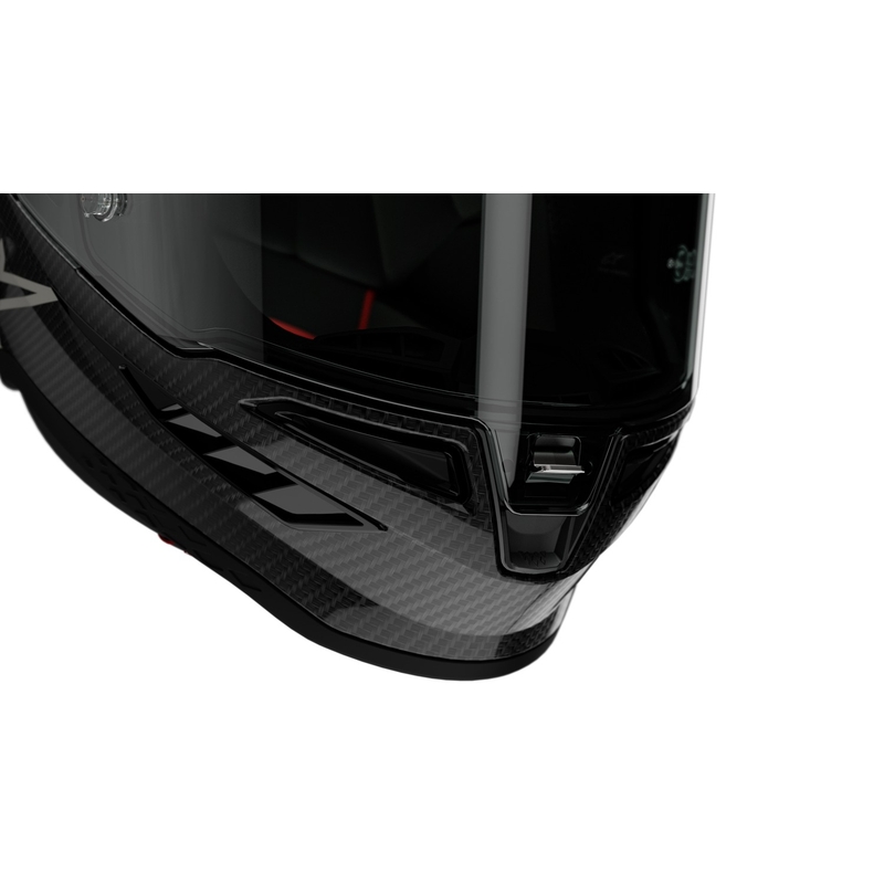 Alpinestars Supertech R-10 Team carbon rød og hvid integreret motorcykelhjelm