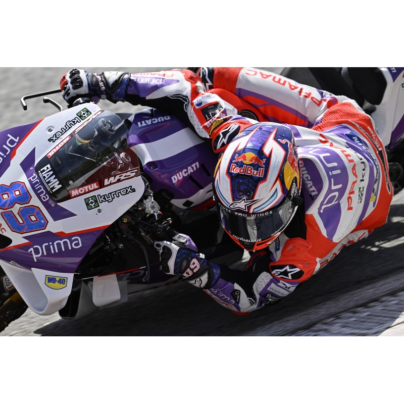 Alpinestars Supertech R-10 Team carbon rød og hvid integreret motorcykelhjelm