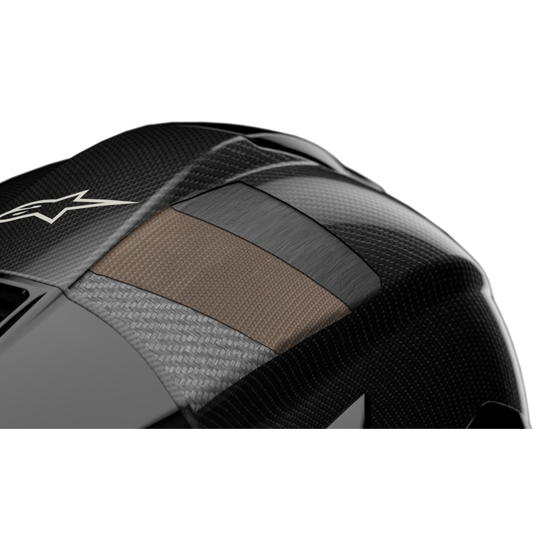Alpinestars Supertech R-10 Team carbon rød og hvid integreret motorcykelhjelm