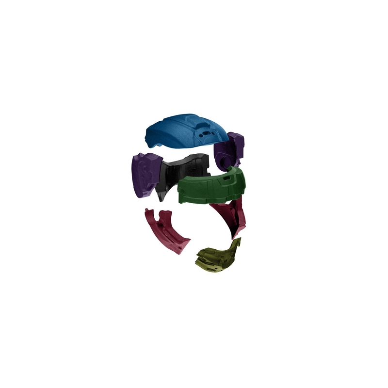 Integralhjelm Alpinestars Supertech R-10 Team carbon fluo rød-blå-hvid mat