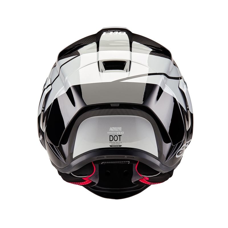 Alpinestars Supertech R-10 Element carbon fullface motorcykelhjelm sølv-sort