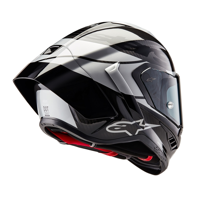 Alpinestars Supertech R-10 Element carbon fullface motorcykelhjelm sølv-sort