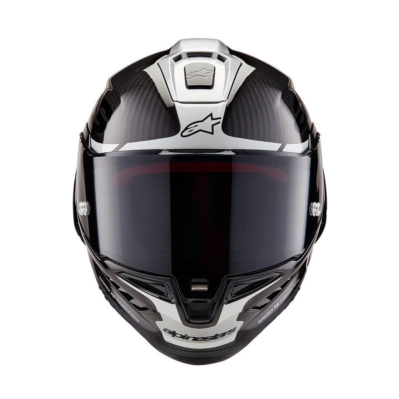 Alpinestars Supertech R-10 Element carbon fullface motorcykelhjelm sølv-sort