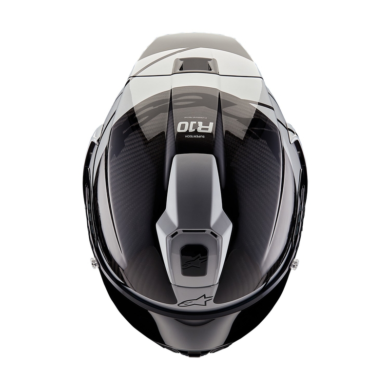 Alpinestars Supertech R-10 Element carbon fullface motorcykelhjelm sølv-sort