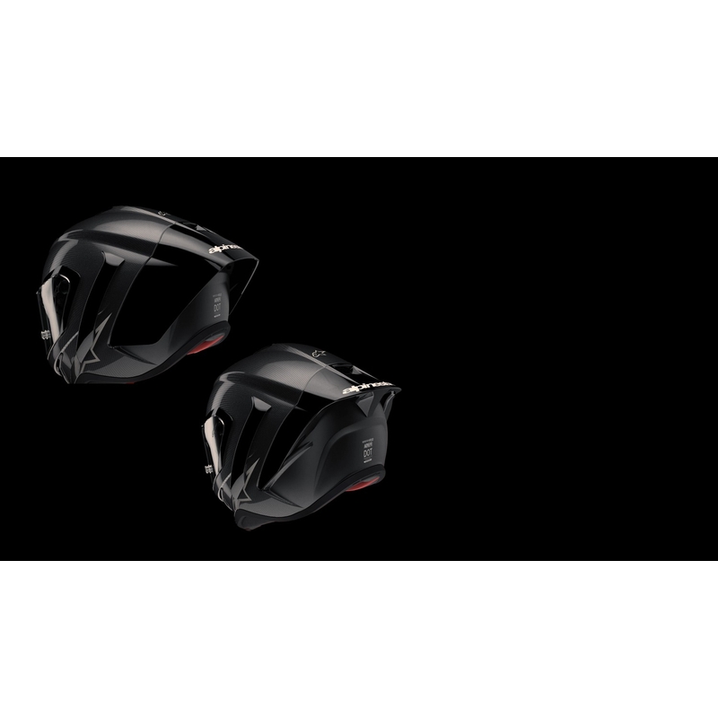 Alpinestars Supertech R-10 Element carbon fullface motorcykelhjelm sølv-sort