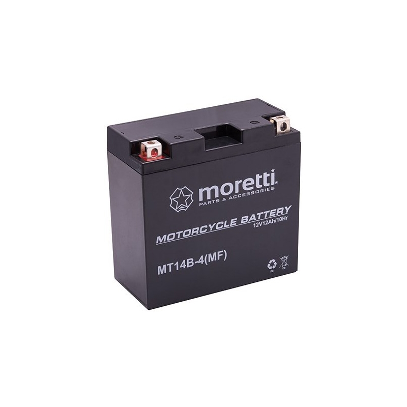 Moretti MT14B-4 vedligeholdelsesfrit gelebatteri, 12V 12Ah
