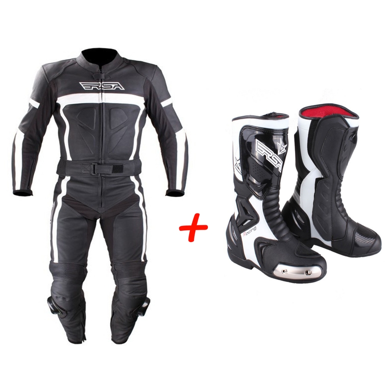 SET: Kombinéza RSA Nero + moto boty RSA Racing II výprodej