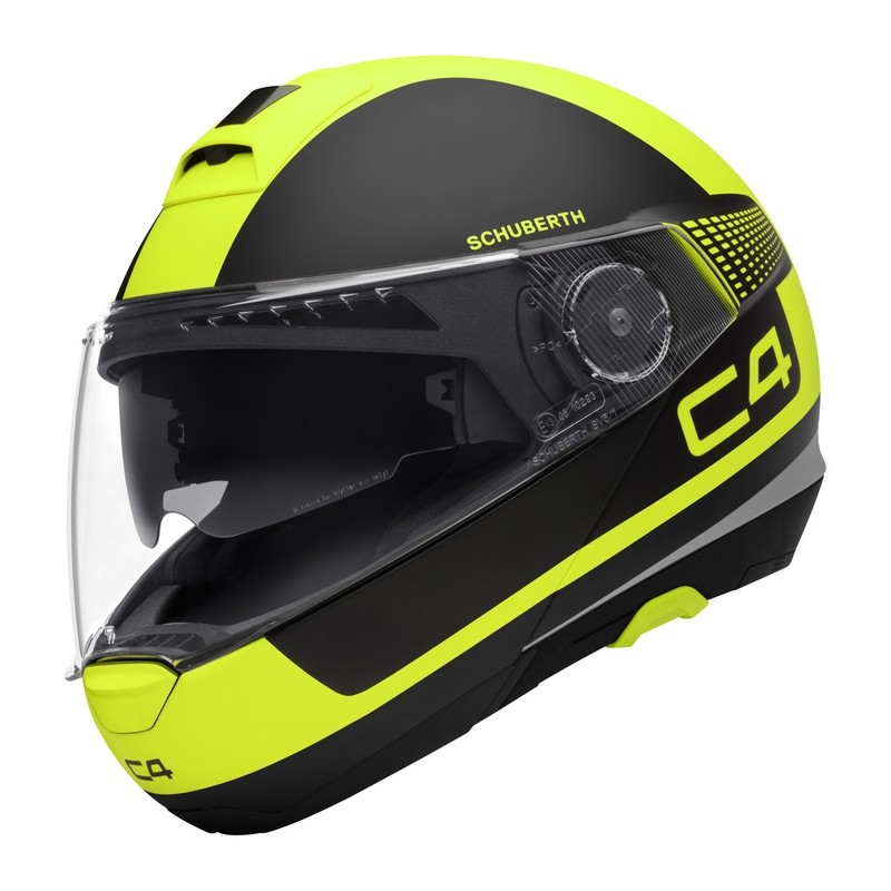 Vyklápěcí přilba na motorku Schuberth C4 černo-fluo žlutá výprodej