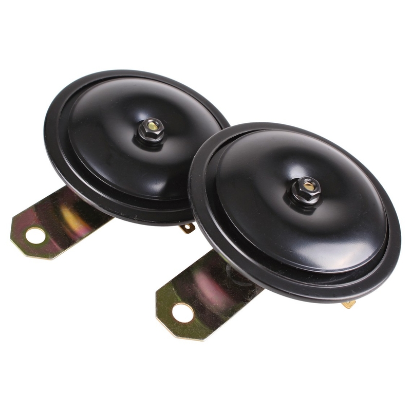 Klaxon R-TOOL 12V 5A sort 2 stk.