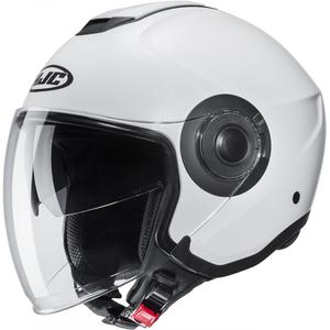 Åben motorcykelhjelm HJC i40N Solid pearl white