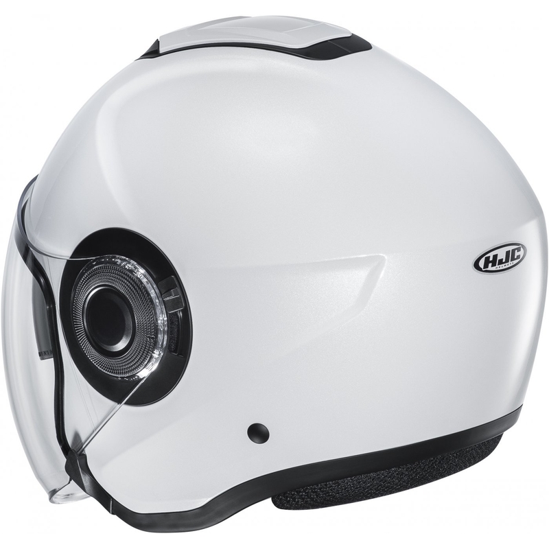 Åben motorcykelhjelm HJC i40N Solid pearl white