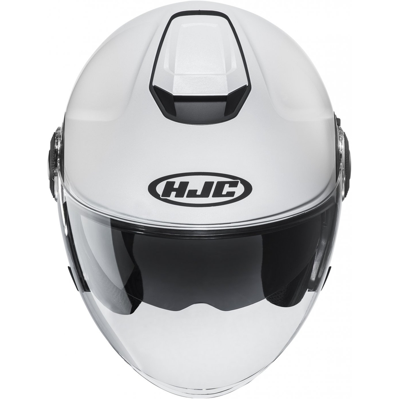 Åben motorcykelhjelm HJC i40N Solid pearl white