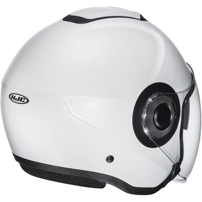 Åben motorcykelhjelm HJC i40N Solid pearl white