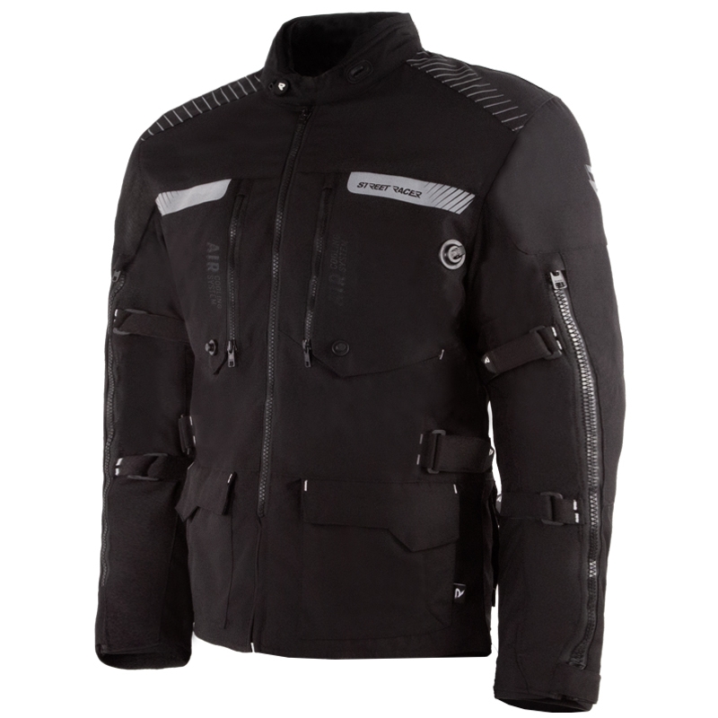 Street Racer All Season sort motorcykeljakke