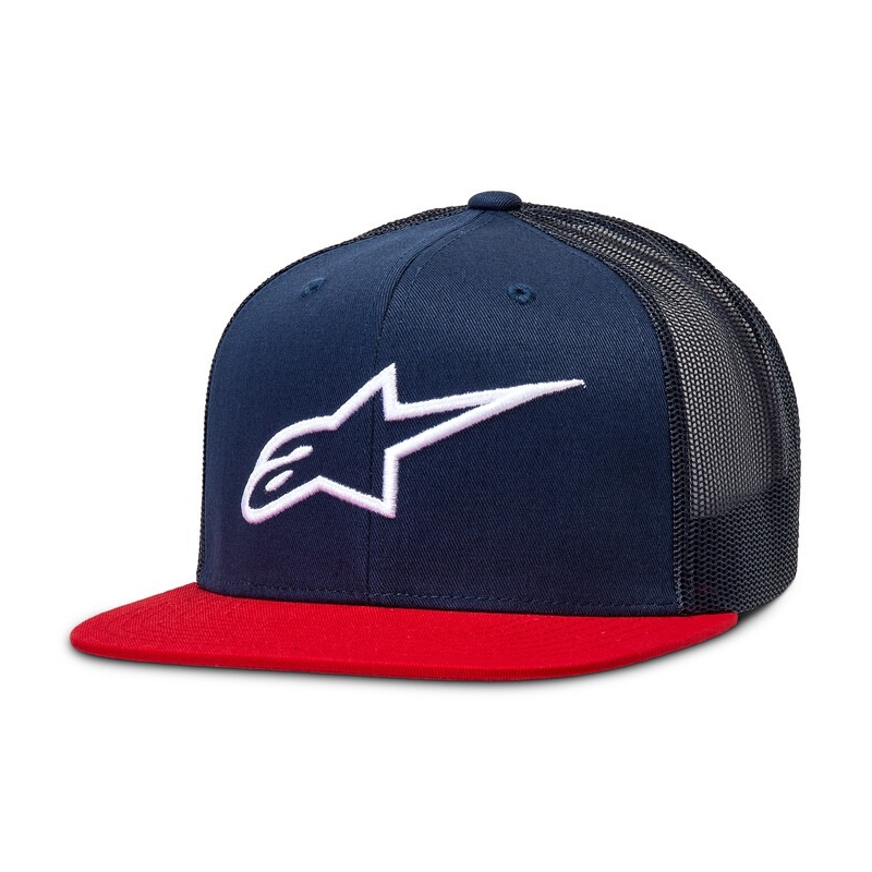 Alpinestars Corp Trucker-kasket blå-rød-sort-hvid