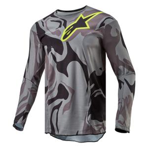 Alpinestars Racer Tactical motocrosstrøje grå camo-fluo gul-sort