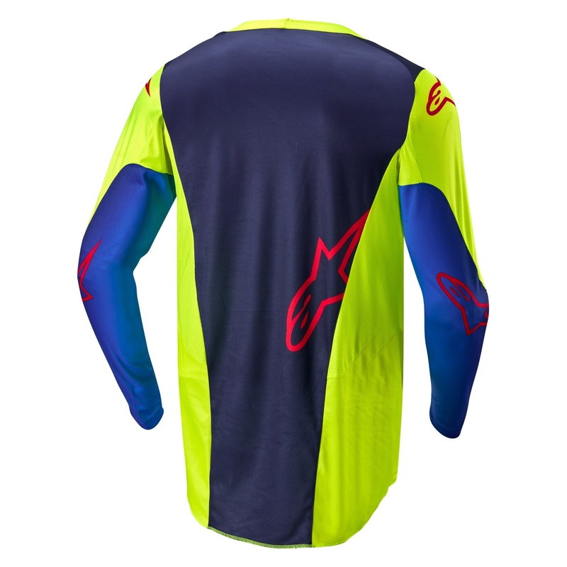 Alpinestars Racer Hoen motocrosstrøje fluo gul-blå-rød