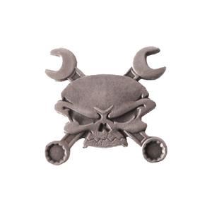 Skull-badge med nøgler