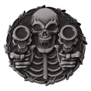 Skull-badge med pistoler