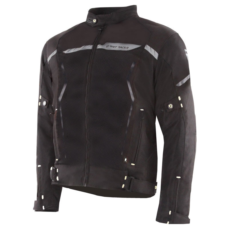 Street Racer Flex Air sort motorcykeljakke