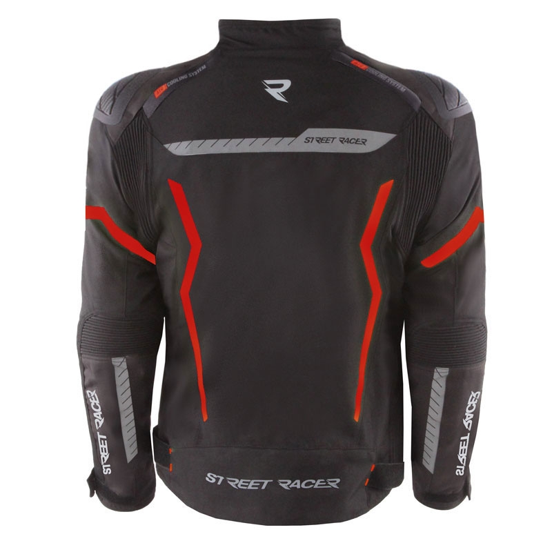 Street Racer Flex EVO motorcykeljakke sort og rød