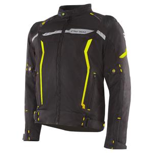Motorcykeljakke Street Racer Flex EVO sort-fluo gul