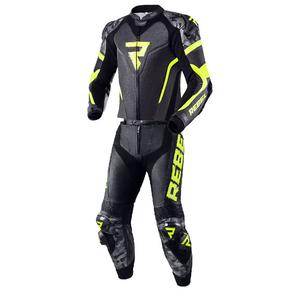 Rebelhorn Rebel Black-Grey-Fluo Yellow motorcykeloverall