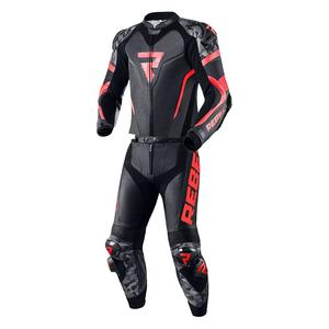 Rebelhorn Rebel fluo rød og sort motorcykeloverall