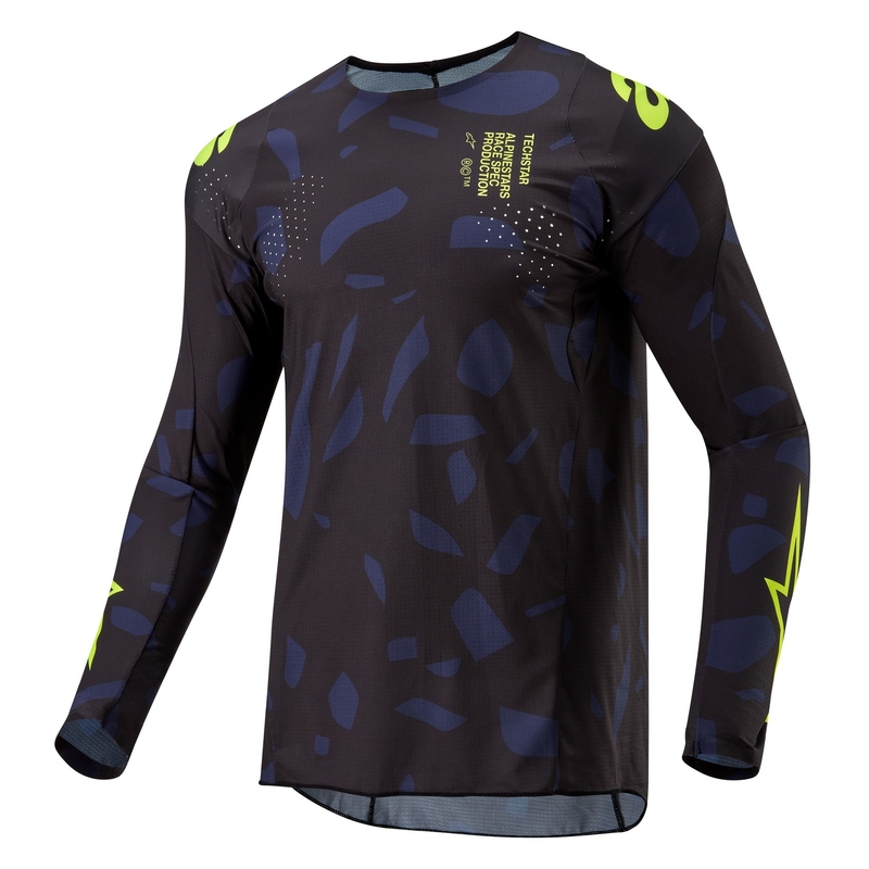 Alpinestars Techstar Rantera motocrosstrøje sort-blå-fluo gul