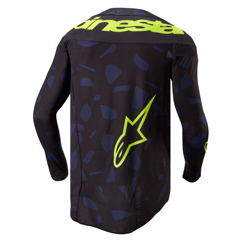 Alpinestars Techstar Rantera motocrosstrøje sort-blå-fluo gul