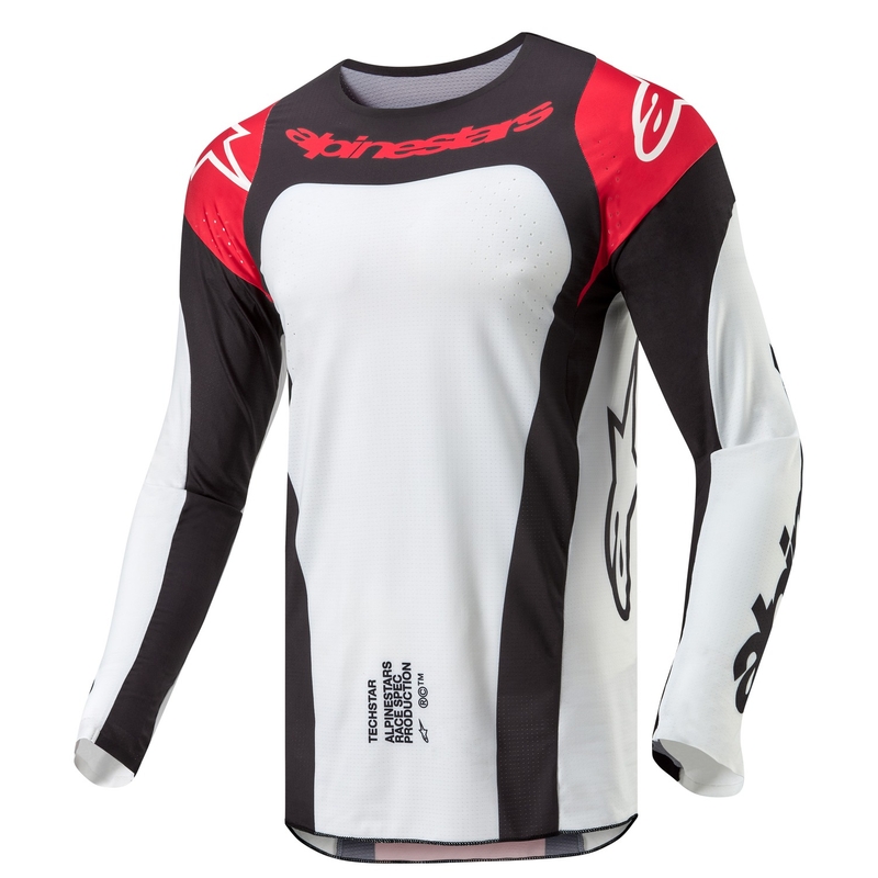 Alpinestars Techstar Ocuri motocross jersey rød-hvid-sort