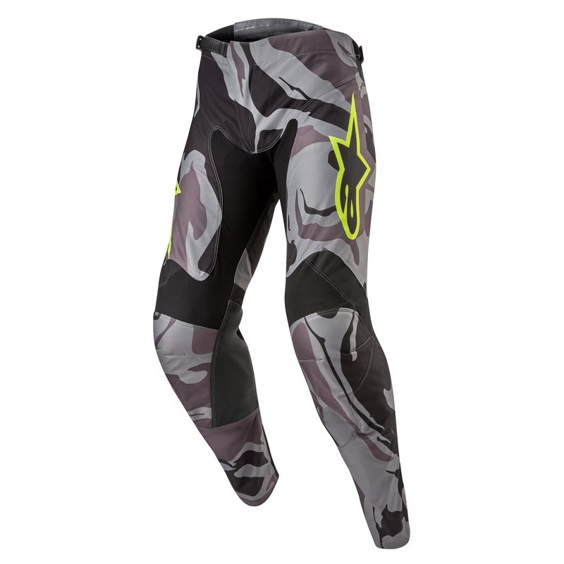 Alpinestars Racer Tactical motocrossbukser grå camo-fluo gul-sort