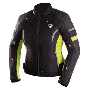 Motorcykeljakke til kvinder Street Racer Betty II sort-fluogul