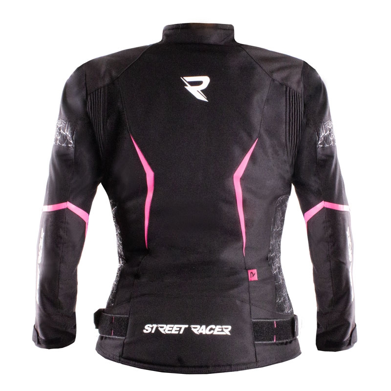 Motorcykeljakke til kvinder Street Racer Rose Black and Pink