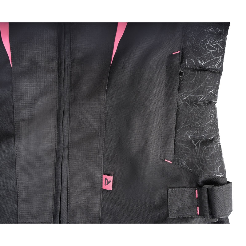 Motorcykeljakke til kvinder Street Racer Rose Black and Pink