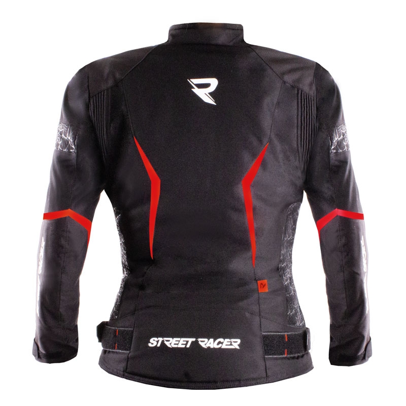 Motorcykeljakke til kvinder Street Racer Rose Sort og rød