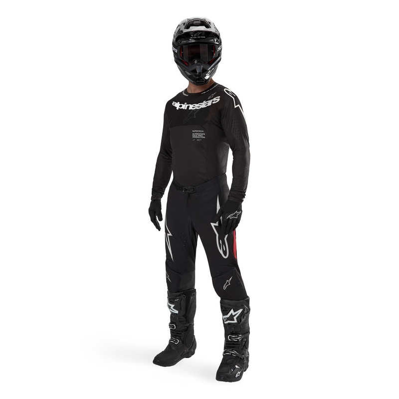 Motokrosové kalhoty Alpinestars Supertech Ward 2024 černo-červeno-bílé