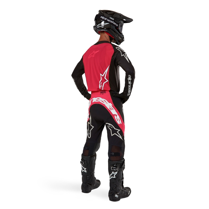 Motokrosové kalhoty Alpinestars Supertech Ward 2024 černo-červeno-bílé