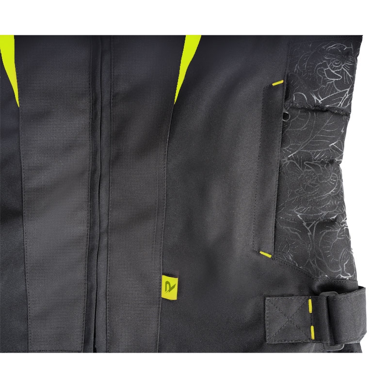 Motorcykeljakke til kvinder Street Racer Rose Black-Fluo Yellow