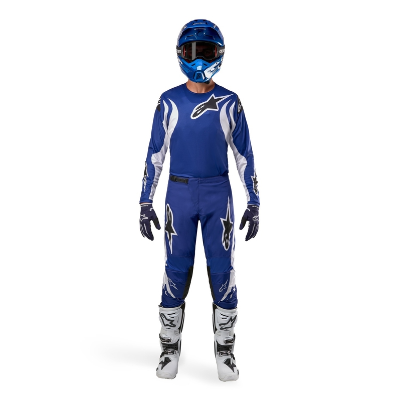 Alpinestars Fluid Lucent motocrossbukser blå-hvid-sort