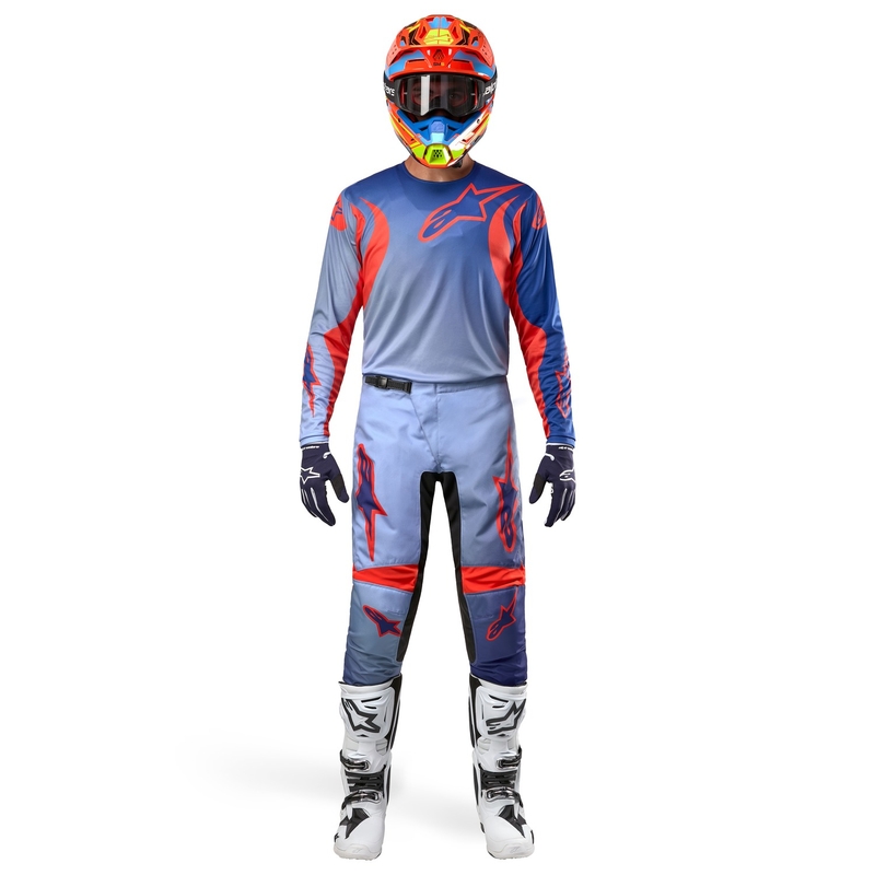 Alpinestars Fluid Lucent Motocross-bukser Blå-Lysblå-Orange